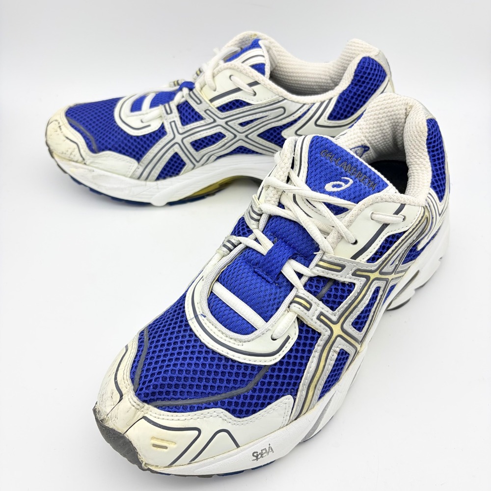 ASICS Gel-Landreth Blue White Silver Running Shoes Womens Size 10 Shock Y2K